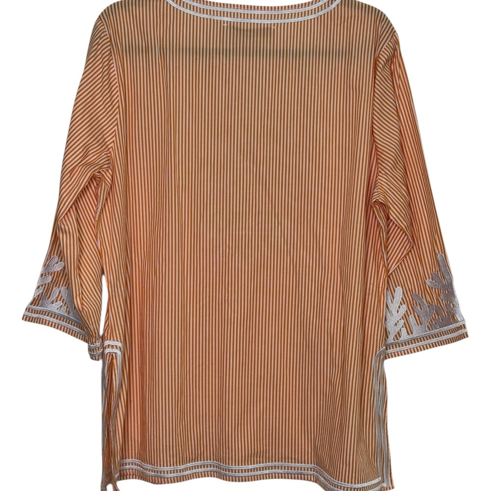 Gretchen Scott Tunic, The Reef Embroidered Top Blouse, EUC, Size XL - Picture 7 of 10